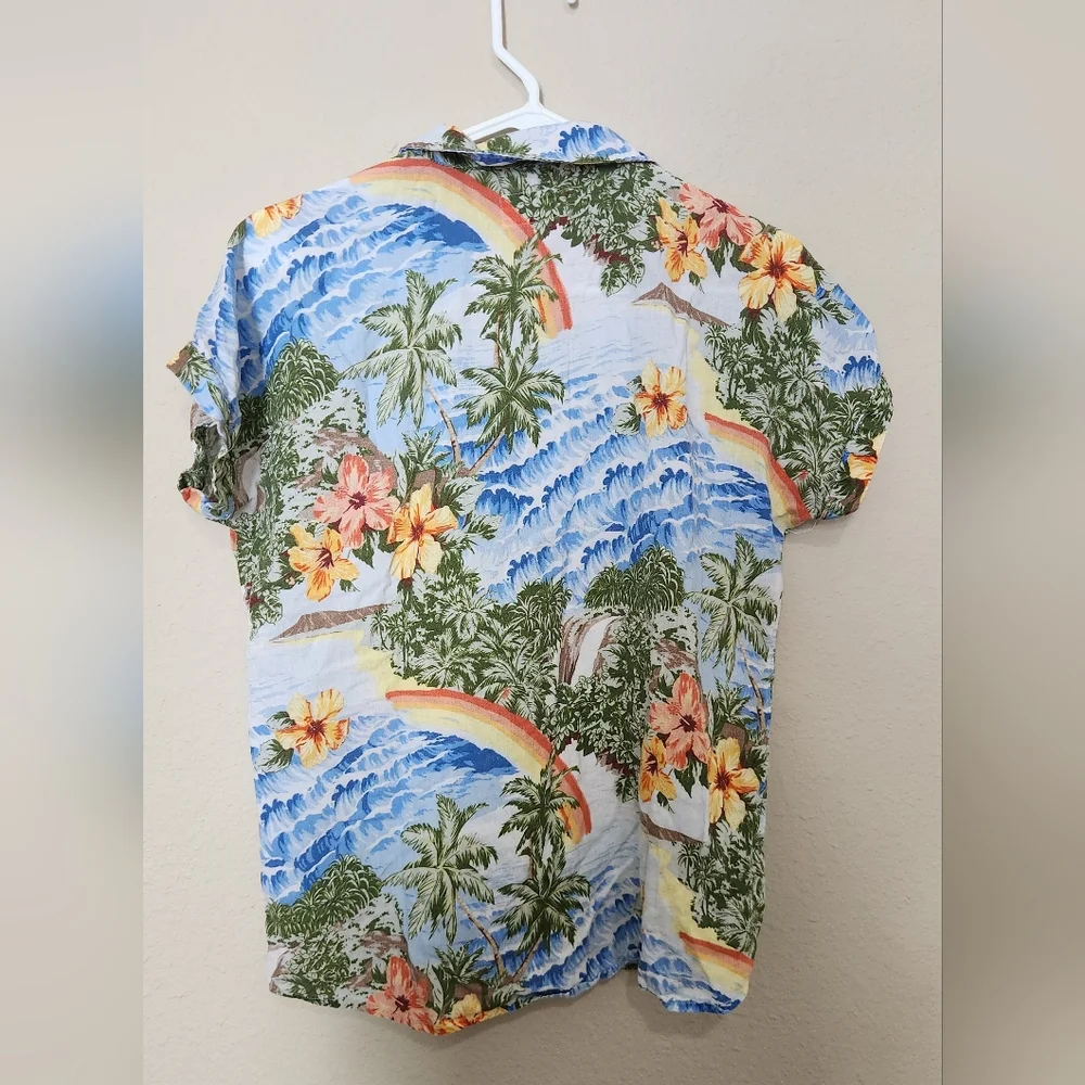 Marine Layer Tropical Button Down Shirt Size Small - Picture 6 of 8